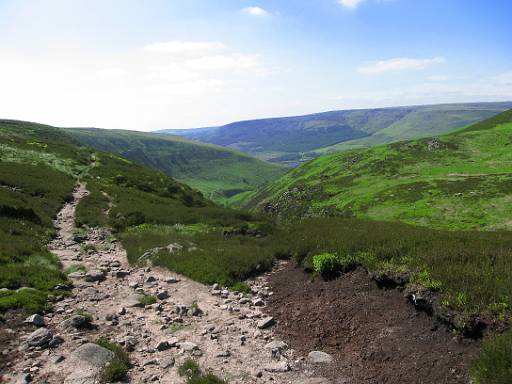 15_54-1.jpg - Ready to descend Torside Clough. The hill beyond is Bleaklow and that is tomorrows task.